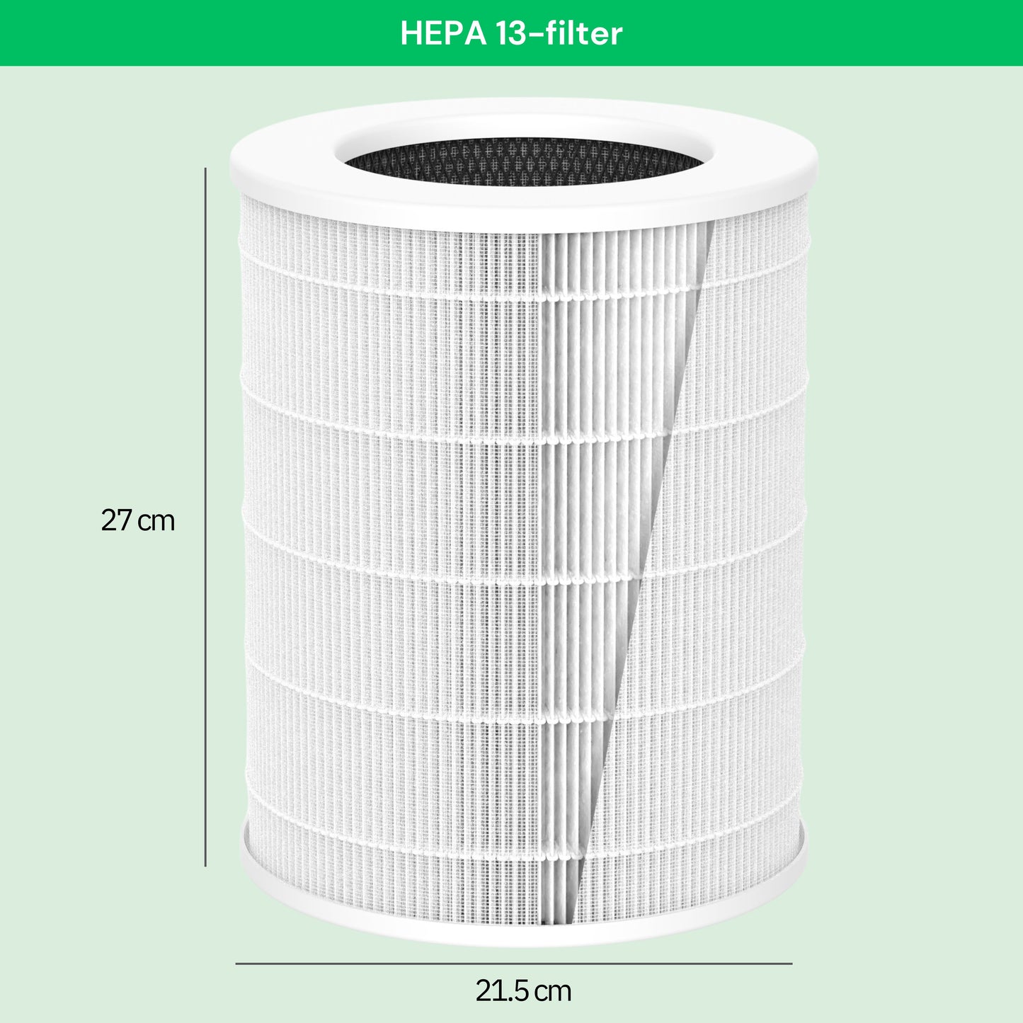 HEPA 13-filter til AirFlow70™ luftrenser – monteret i luftrenseren