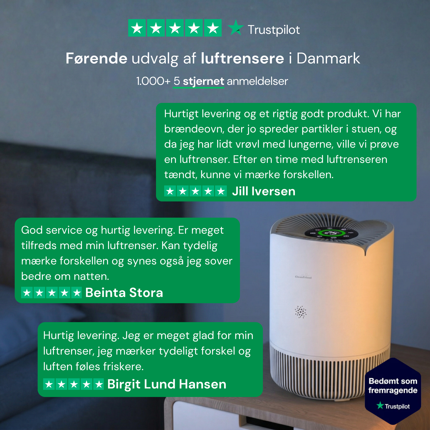 CleanFriend AirFlow30™ luftrenser – i dansk hjem