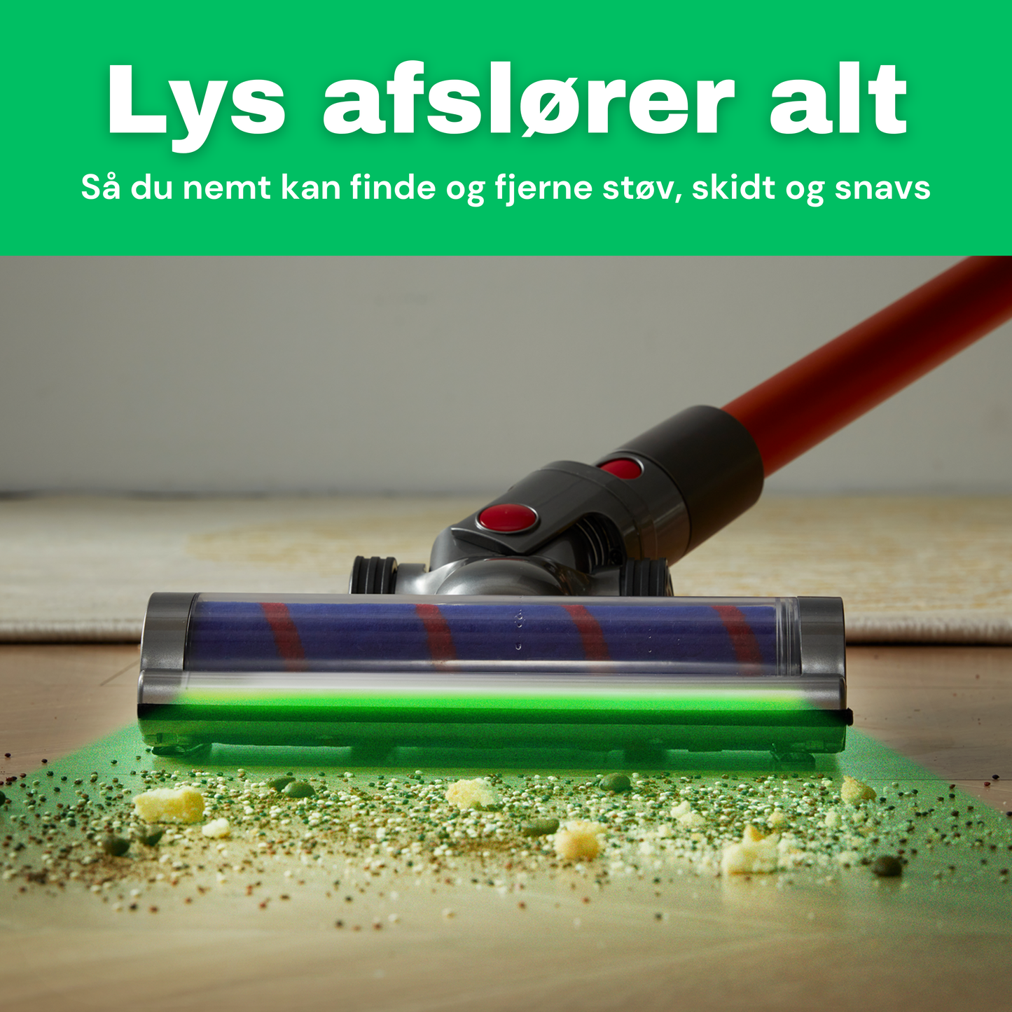 CleanFriend Absolute™ ledningsfri støvsuger – med medfølgende tilbehør